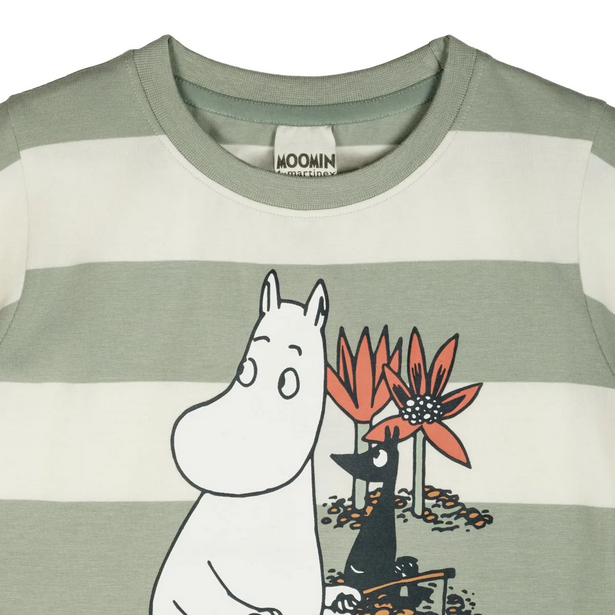 T-shirt Day Off Green White – Moomin