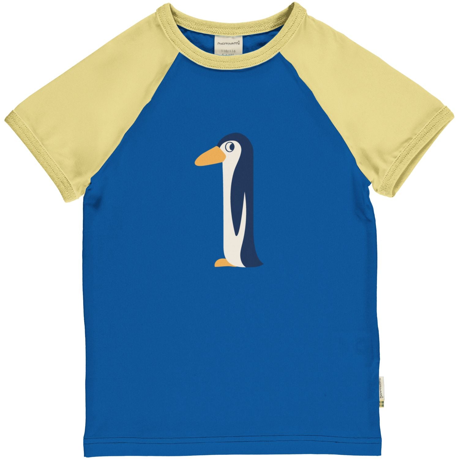 Maxomorra T-shirt jongen met cijfer 1 in dierenprint van biologisch katoen