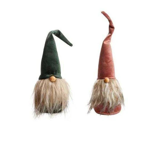 Tomte (Gnome) röd / grön 18cm - Det Gamle Apotek