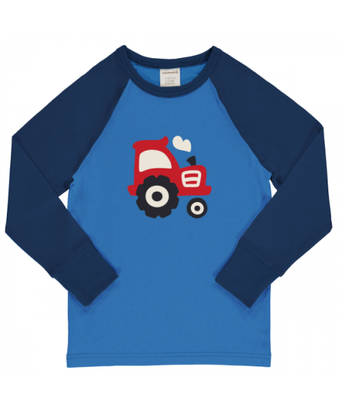 Longsleeve Top LS Raglan Tractor Red  - Maxomorra