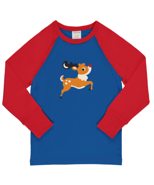 Longsleeve Top LS Raglan Reindeer - Maxomorra