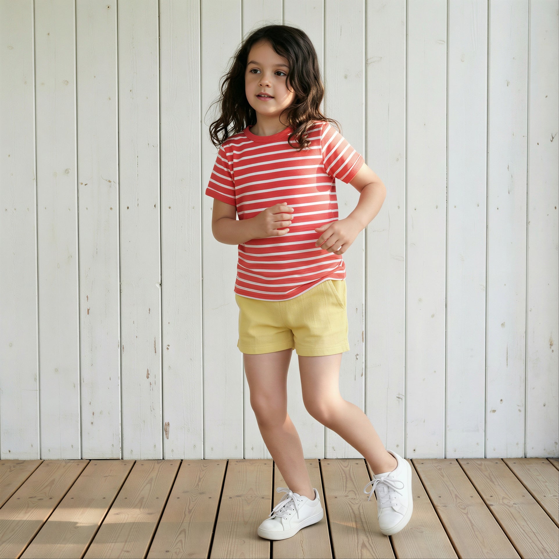 T-shirt / Top SS Stripes Red - Maxomorra