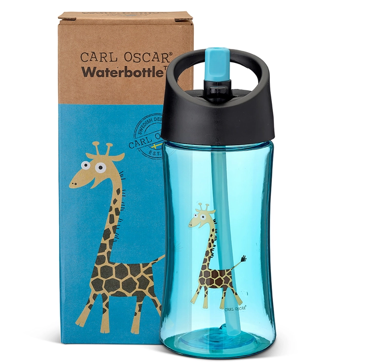 Water Bottle 0.35 L Giraffe Blue – Carl Oscar