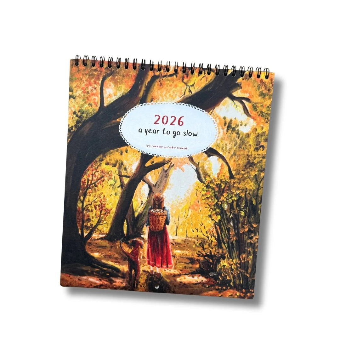 Kalendar 2026 'a year to go slow' - Illustrator under a Blankie