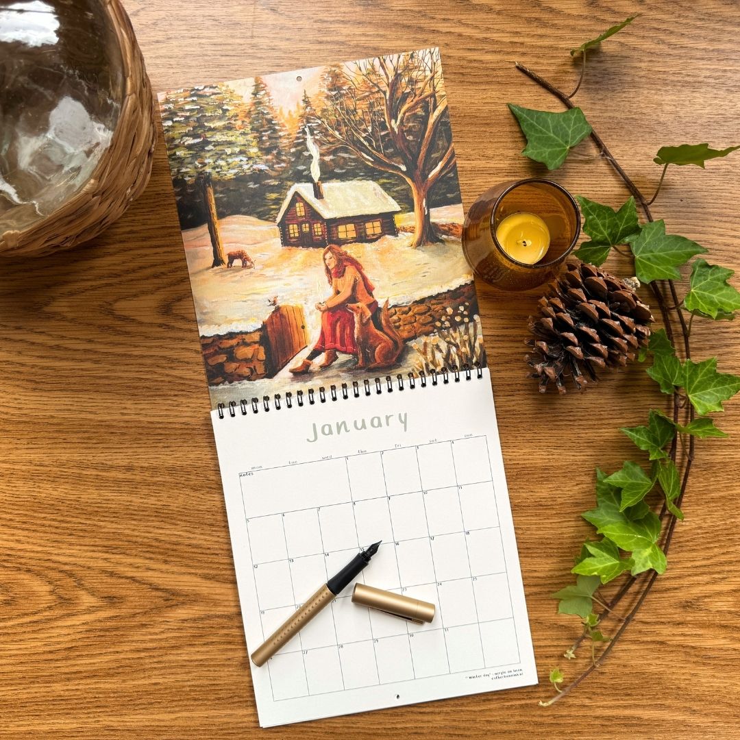 Kalendar 2026 'a year to go slow' - Illustrator under a Blankie