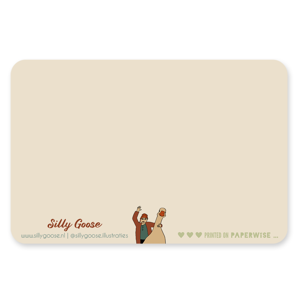 Postkaart Dinosaurus - Silly Goose