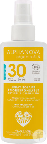 Zonnebrandspray SPF30 bij zonne-allergie en waterproof - Alphanova Sun