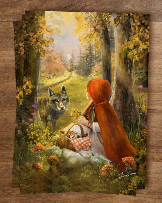 Kaart Little Red Riding Hood / Roodkapje - Iris Esther