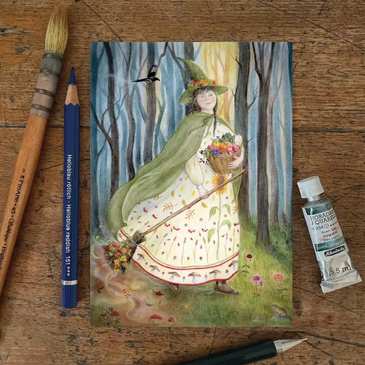 Ansichtkaart Aankomst van de Herfst / Arrival of Autumn – Mhairi Hellbrandt Illustrations