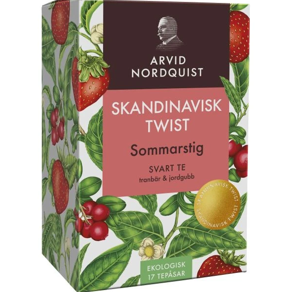 Sommarstig Svart Te Tranbär & Jordgubb 17 st. - Skandinavisk Twist – Arvid Nordquist