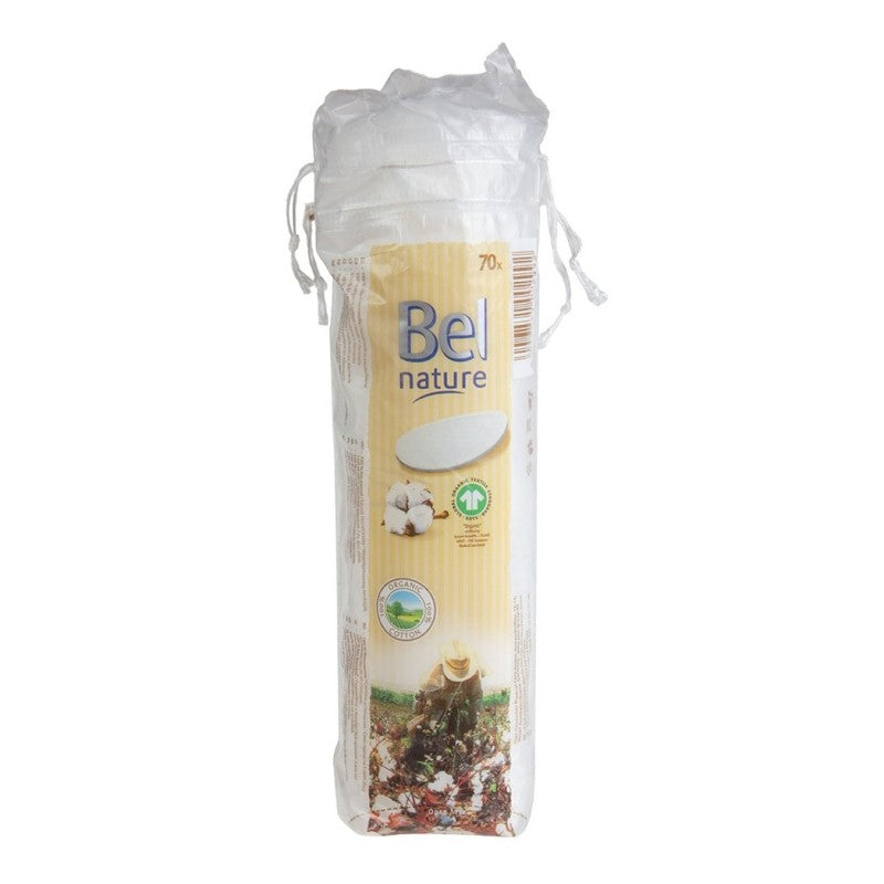 Bel Nature biologische wattenschijfjes van 100% katoen – 70 stuks