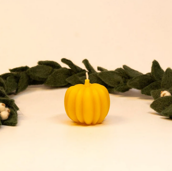 Pompoen Bijenwas kaars – De Muisjes