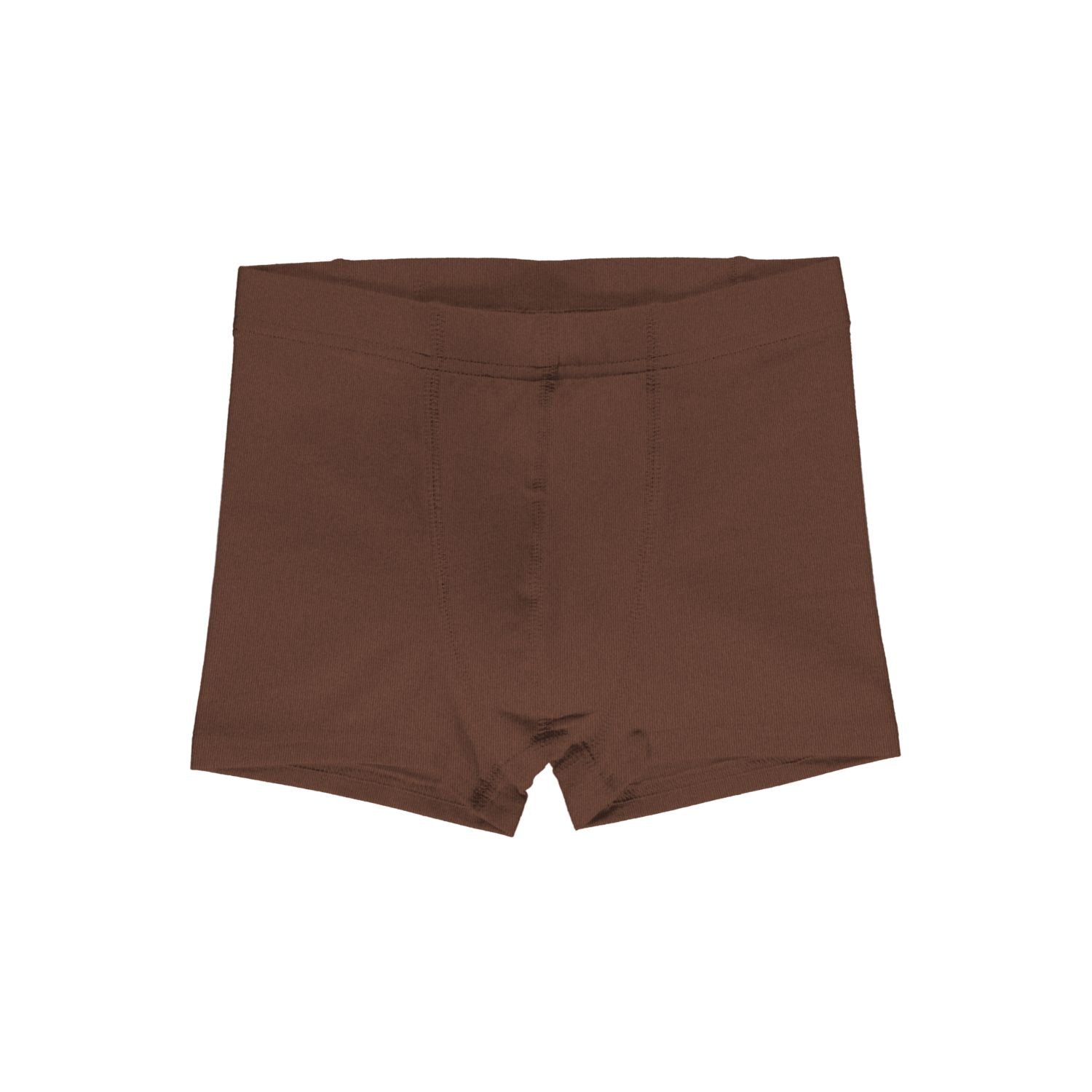 Boxershorts van Maxomorra in effen bruine kleur van biologisch katoen