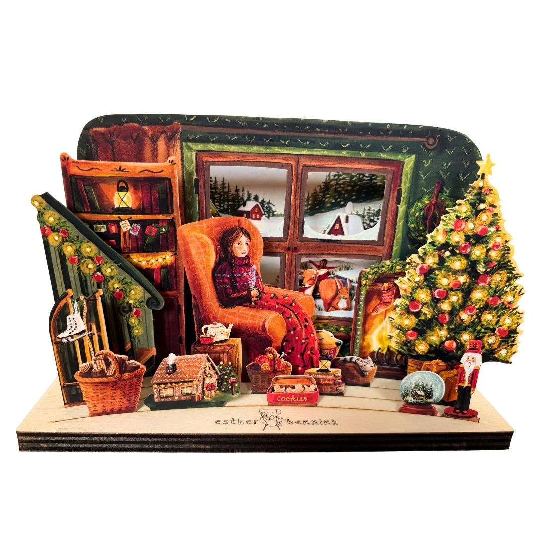 Cosy Up Advent Calender - Illustrator under a blankie