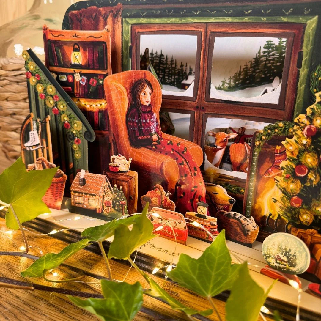 Cosy Up Advent Calender - Illustrator under a blankie