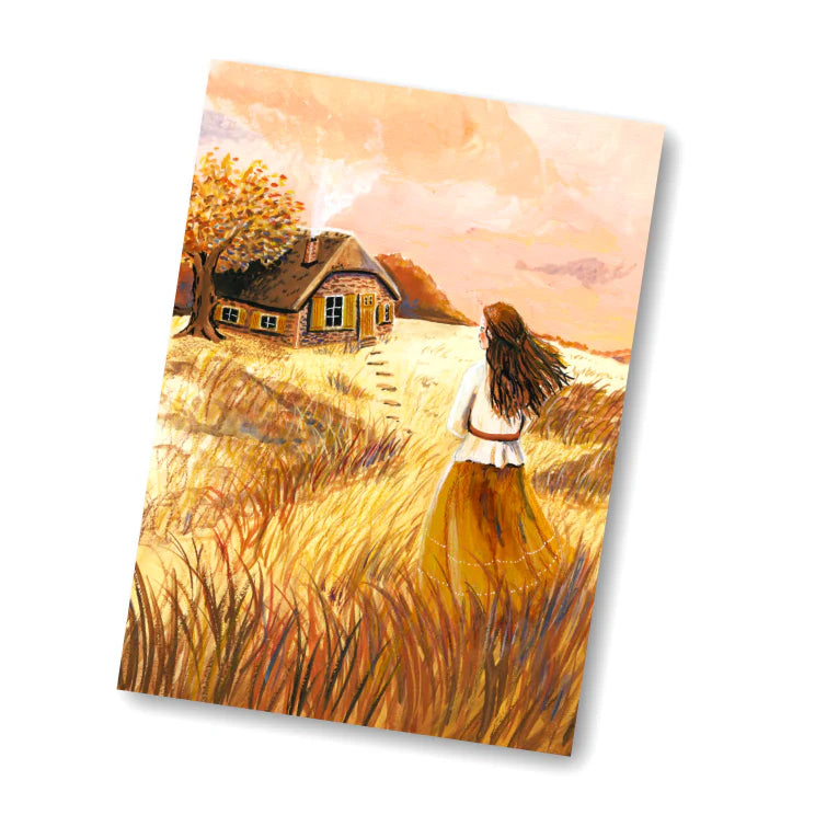 Kaart Door de velden - Illustrator under a blankie