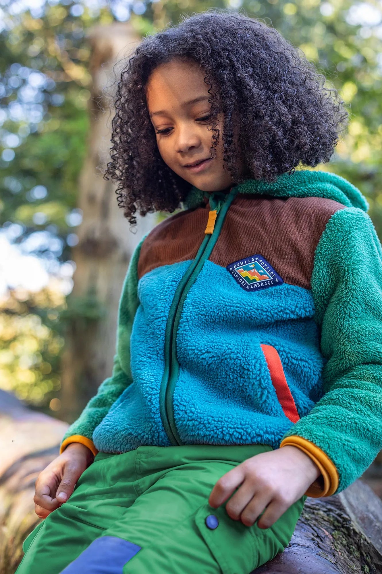 Vest / Bracken Fleece Cord Jacket Green - Frugi