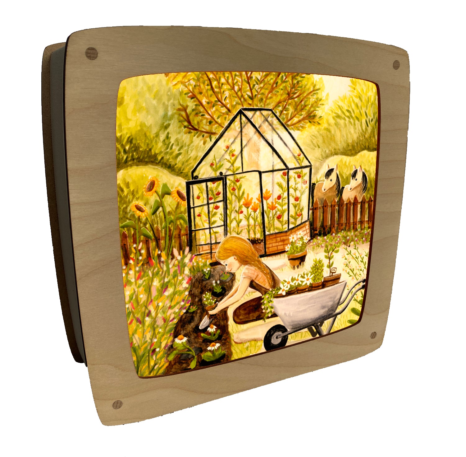 Toverplaat tuinieren / Magic sheet gardening - Illustrator under a blankie