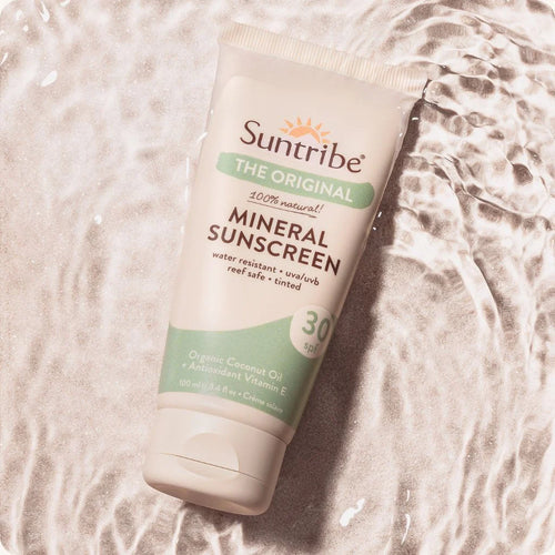 Suntribe SPF 30 minerale zonnebrand 100 ml – natuurlijke reef safe zonnebrand met lichte tint zonder chemische UV-filters