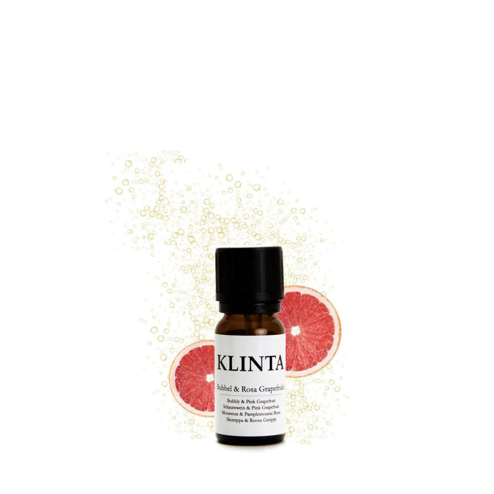 Klinta geurolie Bubbel en Roze Grapefruit 10 ml - Zweedse luxe home fragrance
