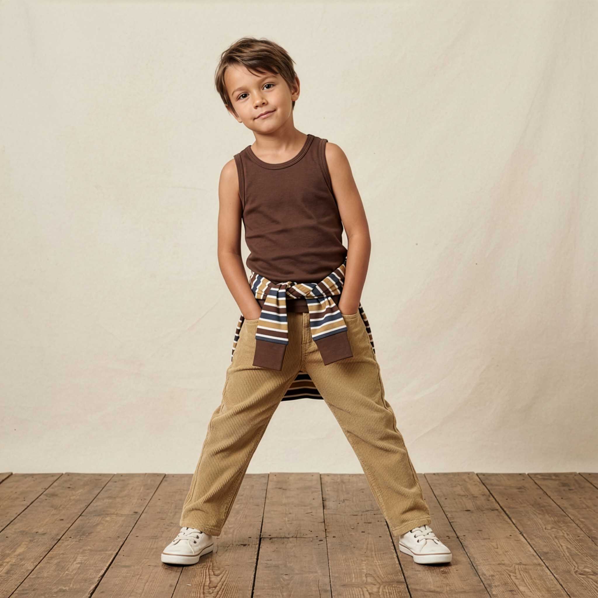 Hemd / Tanktop Brown - Maxomorra