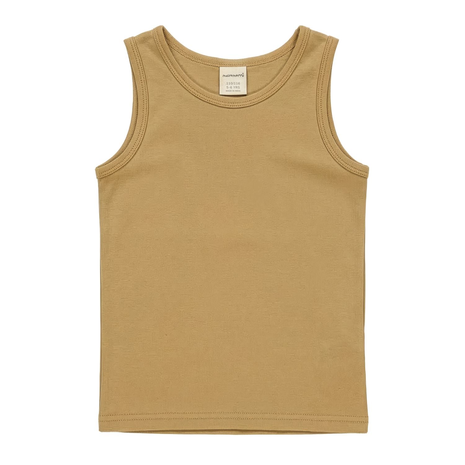 Tanktop (hemd) van Maxomorra in basic warm beige kleur van biologisch katoen