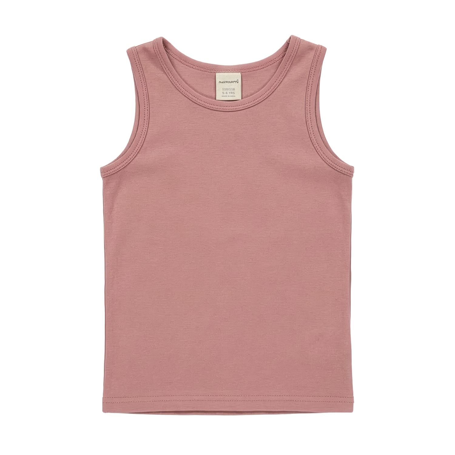Tanktop (hemd) van Maxomorra in basic roze kleur van biologisch katoen