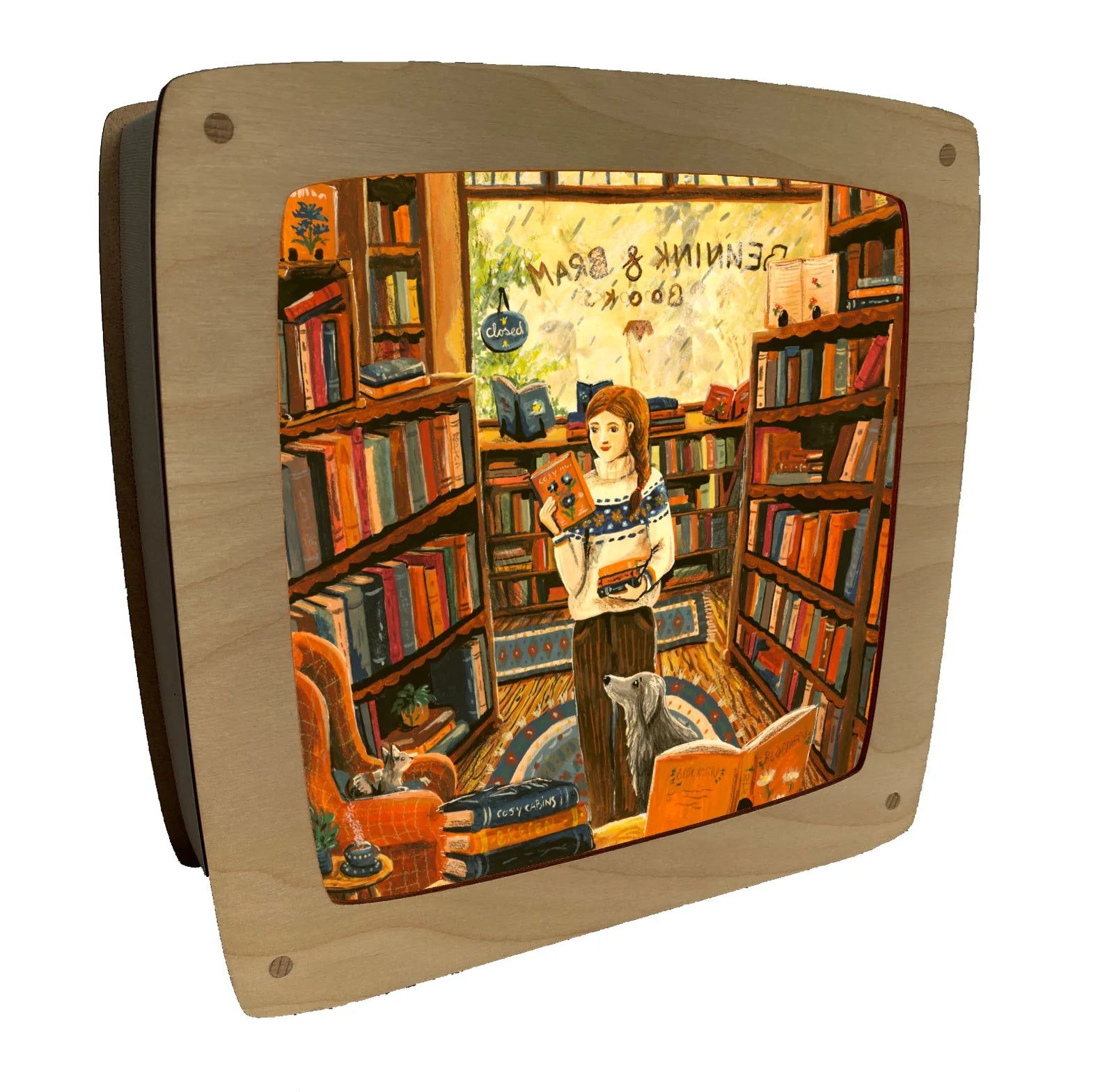 Toverplaat Het boekwinkeltje - Illustrator under a blankie