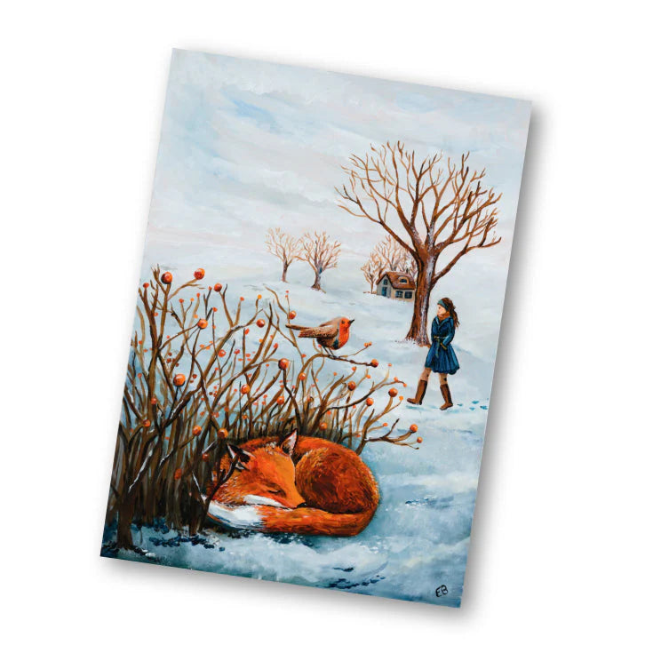 Kaart Sneeuwgeheimen - Illustrator under a blankie