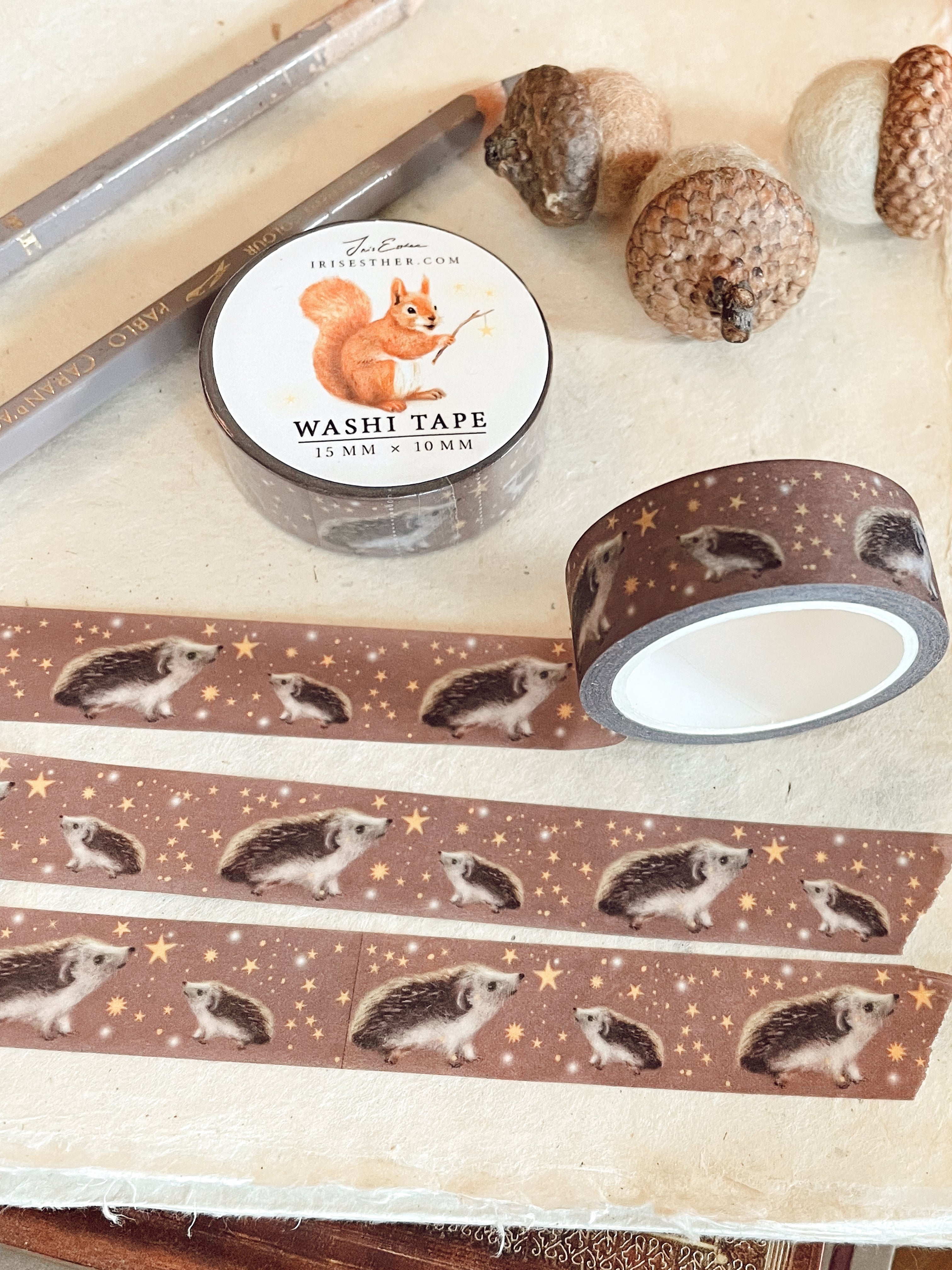 Washi Tape Hedgehog - Iris Esther