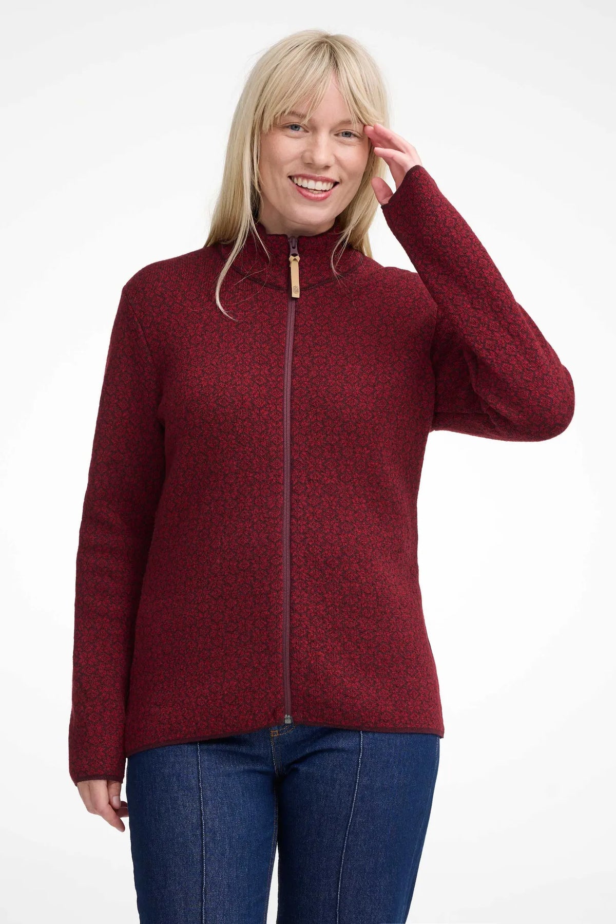 Vest Fiona Full Zip - Deep Red - Ivanhoe of Sweden