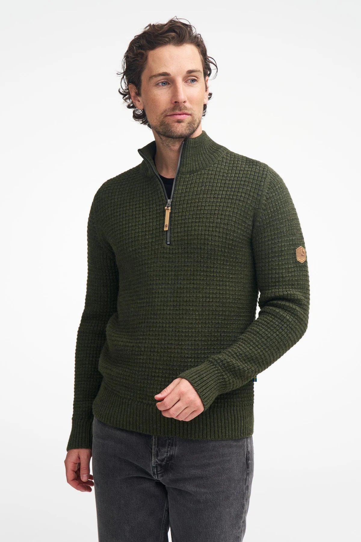 Trui Moritz Half Zip Grey - Ivanhoe of Sweden