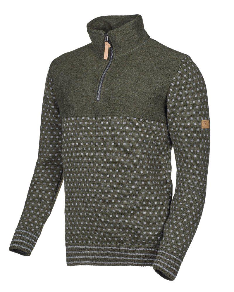 Trui Sverre Half Zip Loden Green - Ivanhoe of Sweden