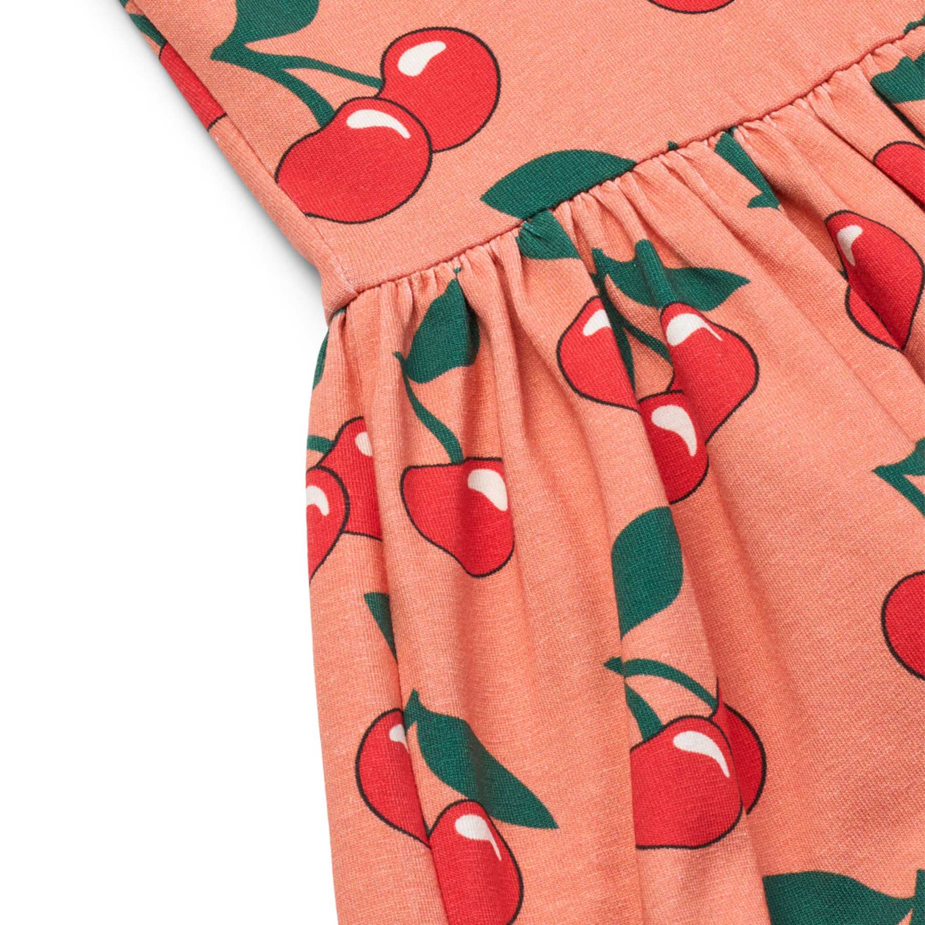 Jurk / Rubinette Short-Sleeved Dress with Cherries - Småfolk