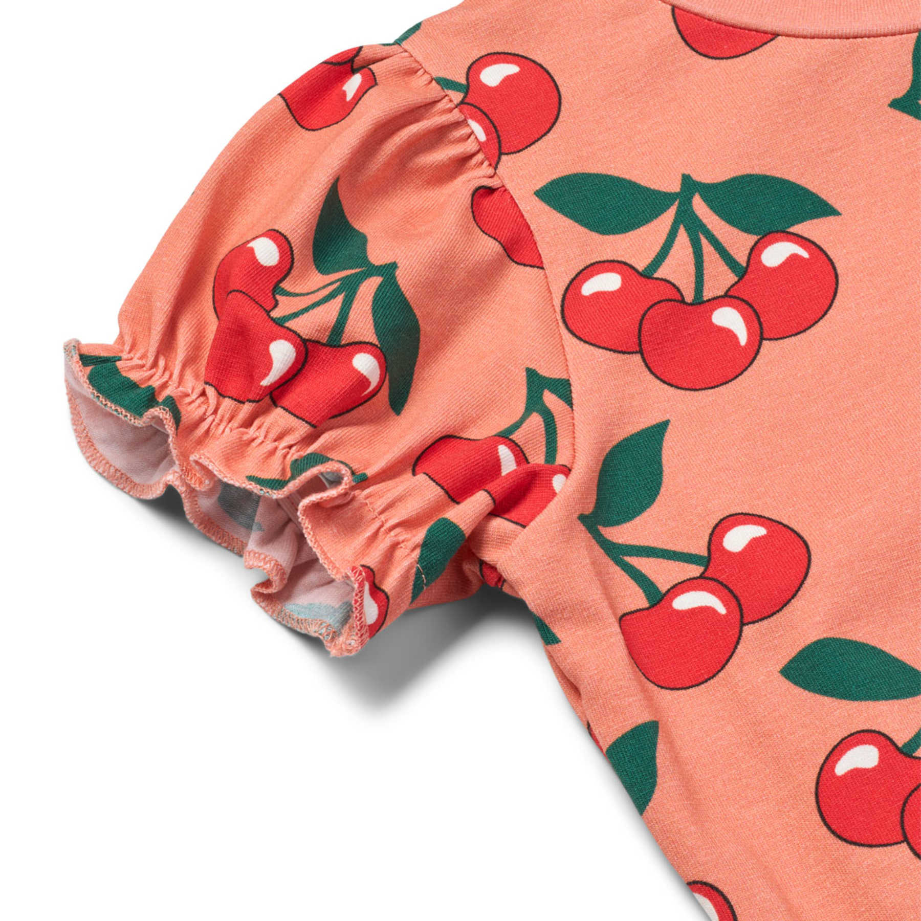 Jurk / Rubinette Short-Sleeved Dress with Cherries - Småfolk