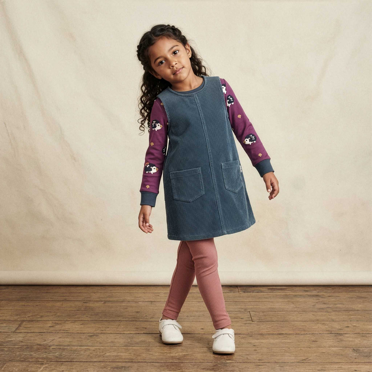 Jurk / Dress NS Corduroy BLUE - Maxomorra