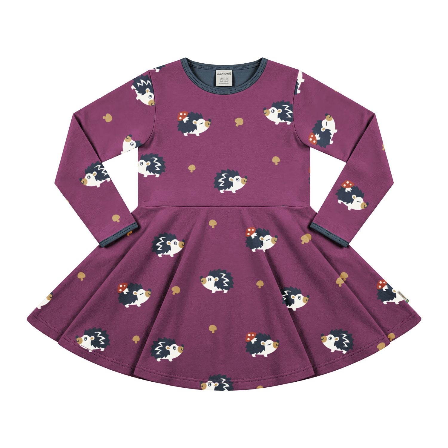 Jurk / Dress Circle LS Hedgehog - Maxomorra