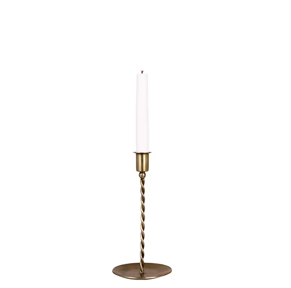 Kandelaar / Candle Holder Estelle Antique Brass Low - Strömshaga