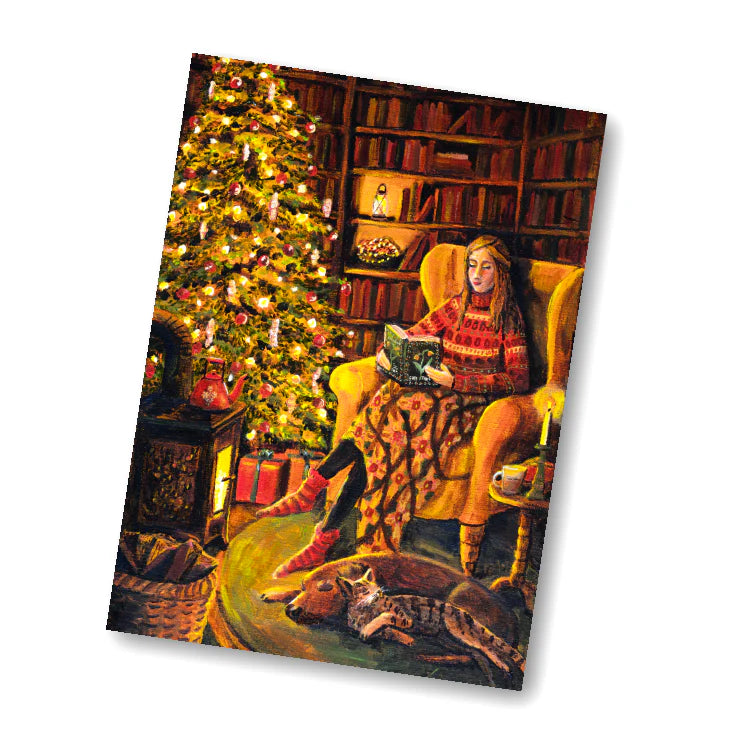 Kaart Kerst warmte - Illustrator under a blankie