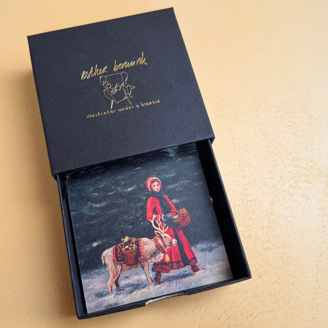 Kersthanger Volksverhaal Rendier – Illustrator under a blankie