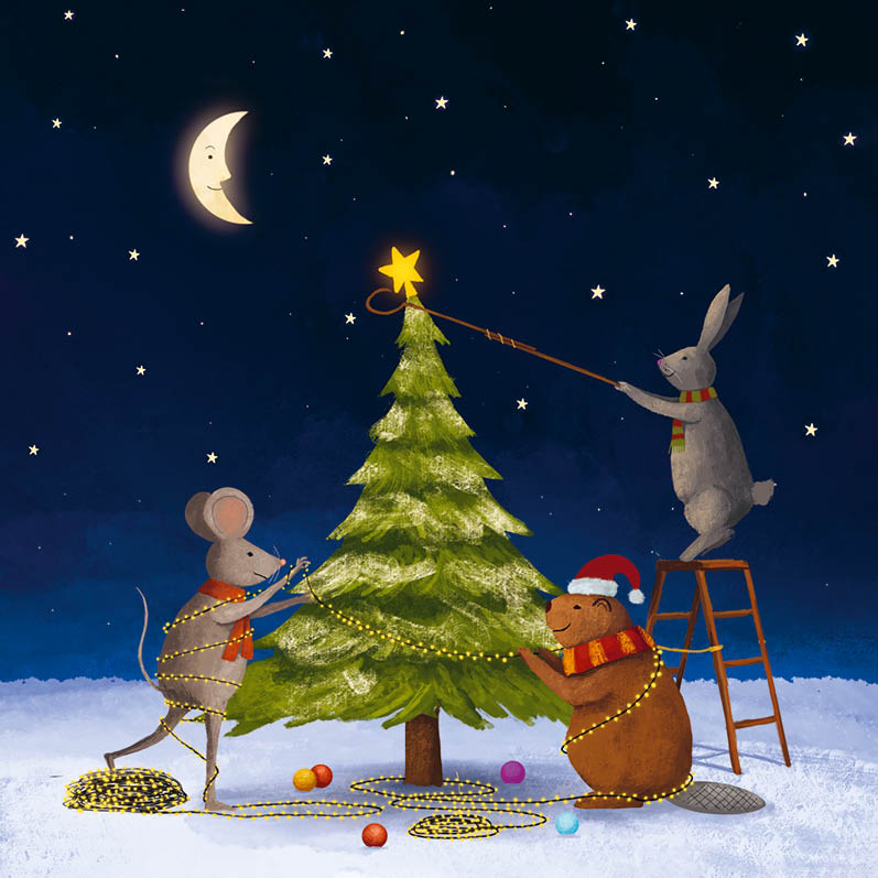 Eco Kerstkaarten Set 21 Lance 6 st. + 9 stickers – Zintenz