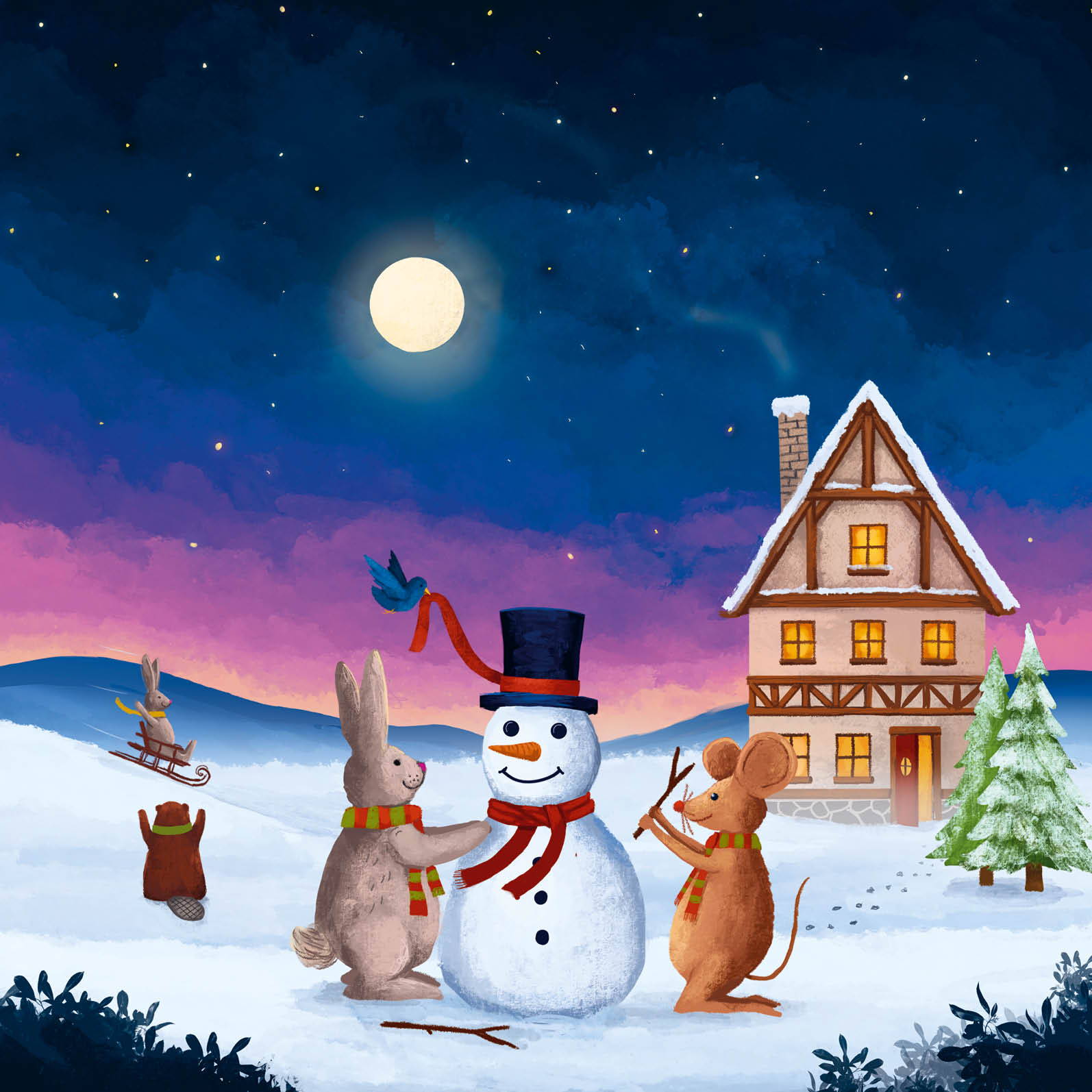 Eco Kerstkaarten Set 21 Lance 6 st. + 9 stickers – Zintenz