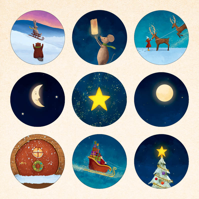 Eco Kerstkaarten Set 21 Lance 6 st. + 9 stickers – Zintenz