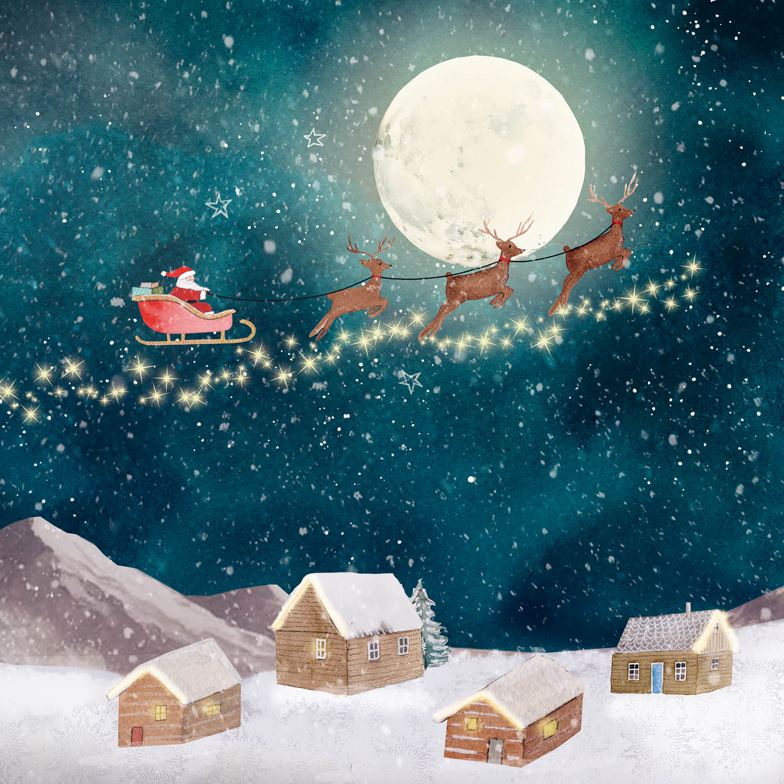 Eco Kerstkaarten Set 20 Tina 6 st. + 9 stickers – Zintenz