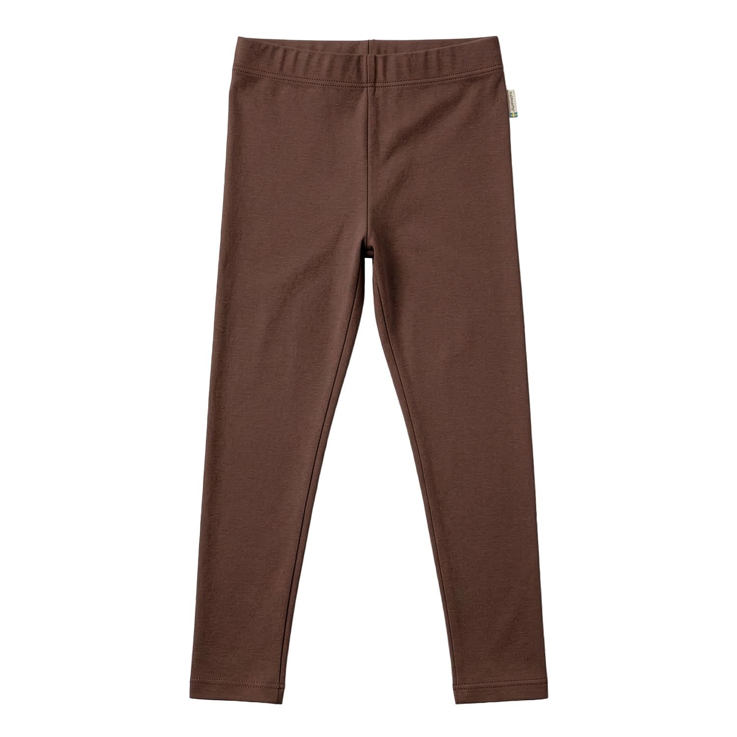 Leggings Sweat Solid Brown - Maxomorra