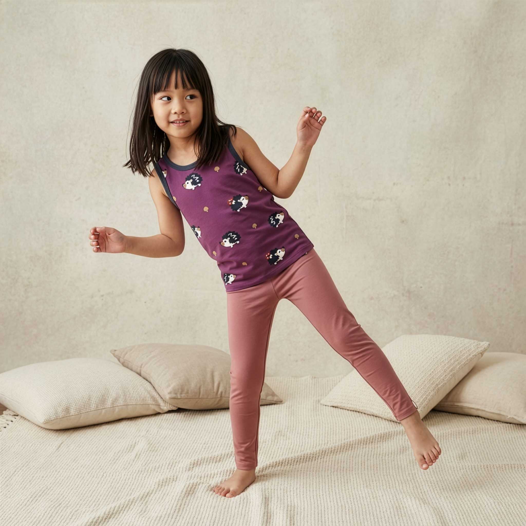 Leggings Sweat Solid Pink - Maxomorra