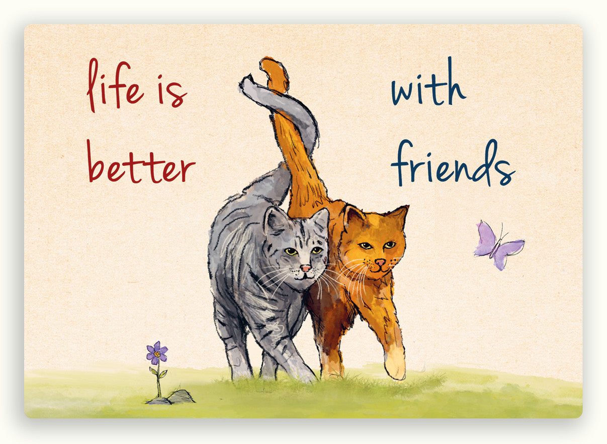 Wenskaart Life is better with friends – Zintenz Organic Cards
