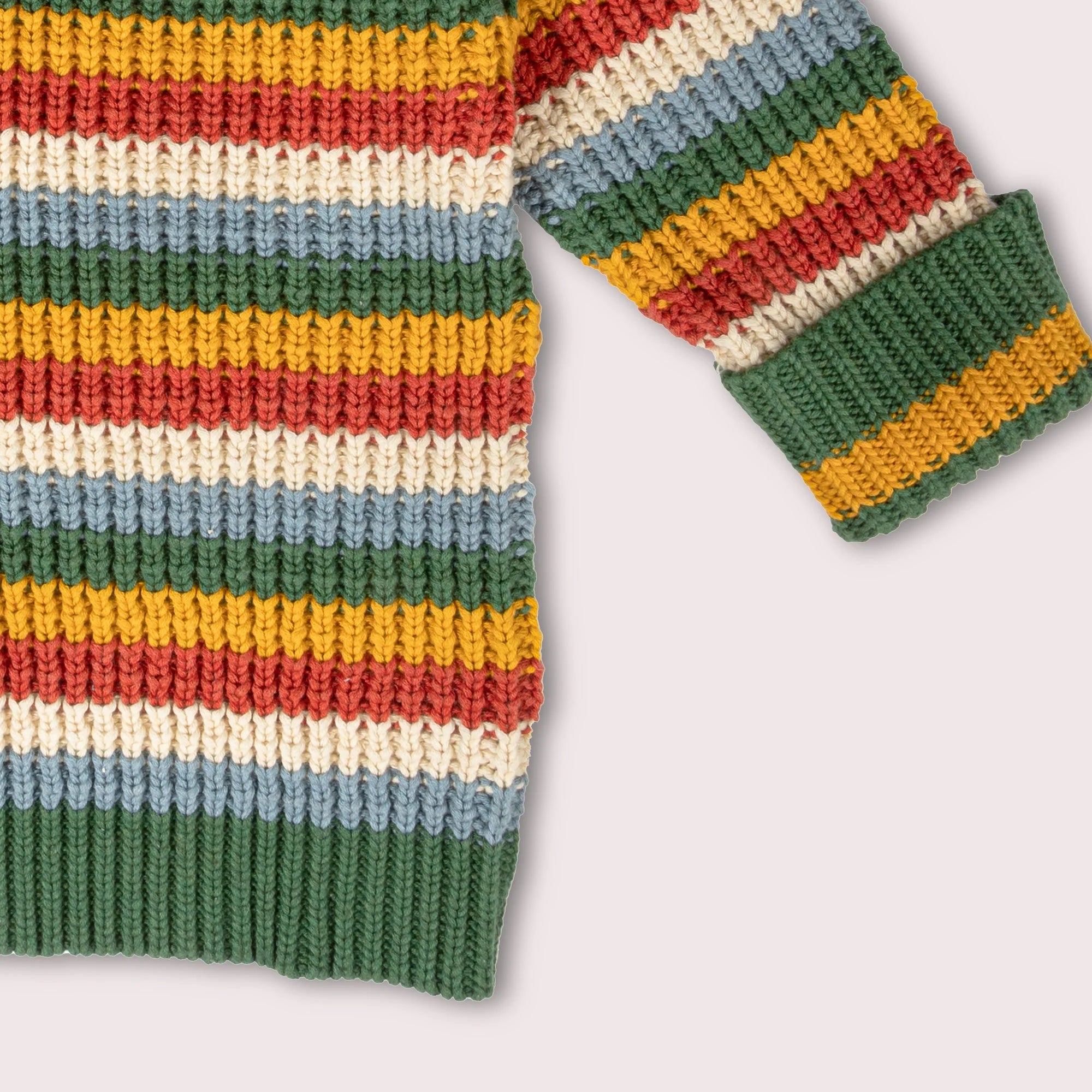 Trui / Rainbow Waffle Snuggly Knitted Jumper - Little Green Radicals