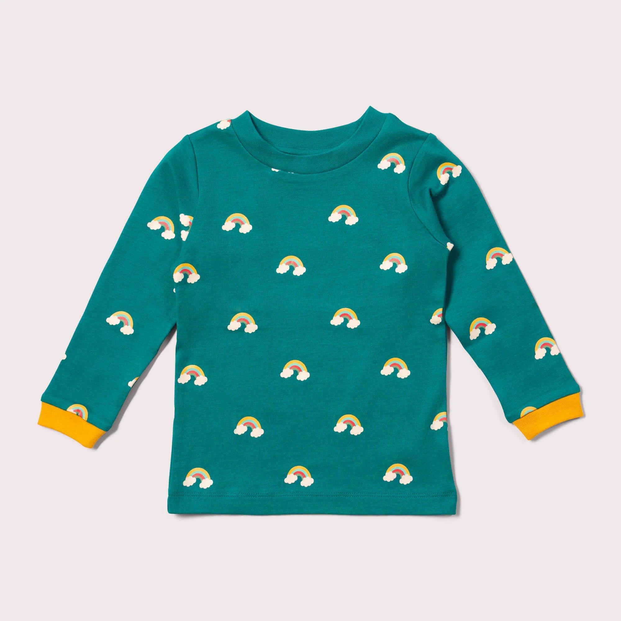 Longsleeve Turquoise Rainbows Shirt - Little Green Radicals
