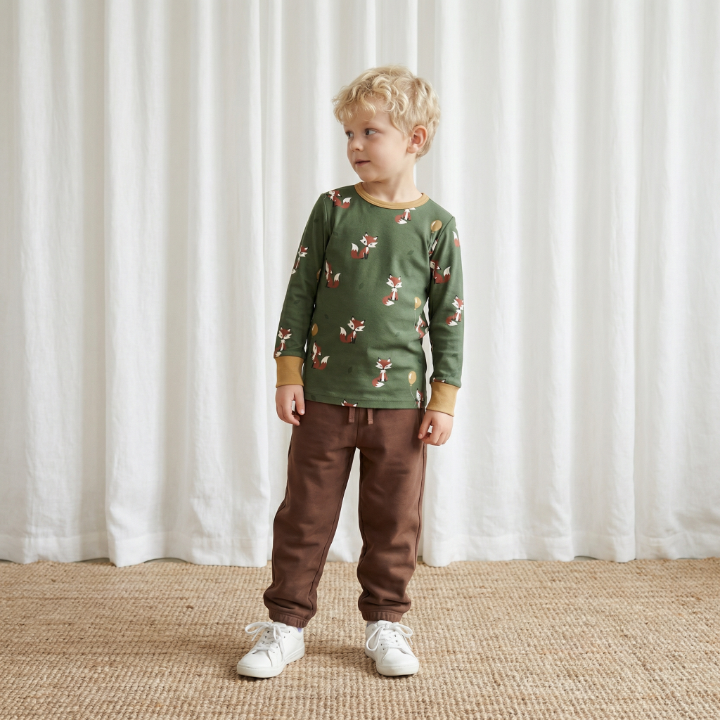 Longsleeve Top LS Fox Mosgroen - Maxomorra